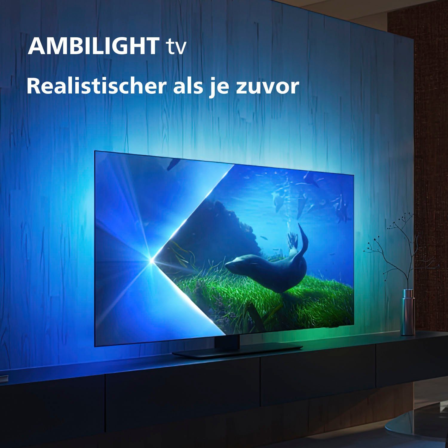 Philips 65OLED808/12 OLED-Fernseher (164 cm/65 Zoll, 4K Ultra HD, Android TV, Google TV, Smart-TV)