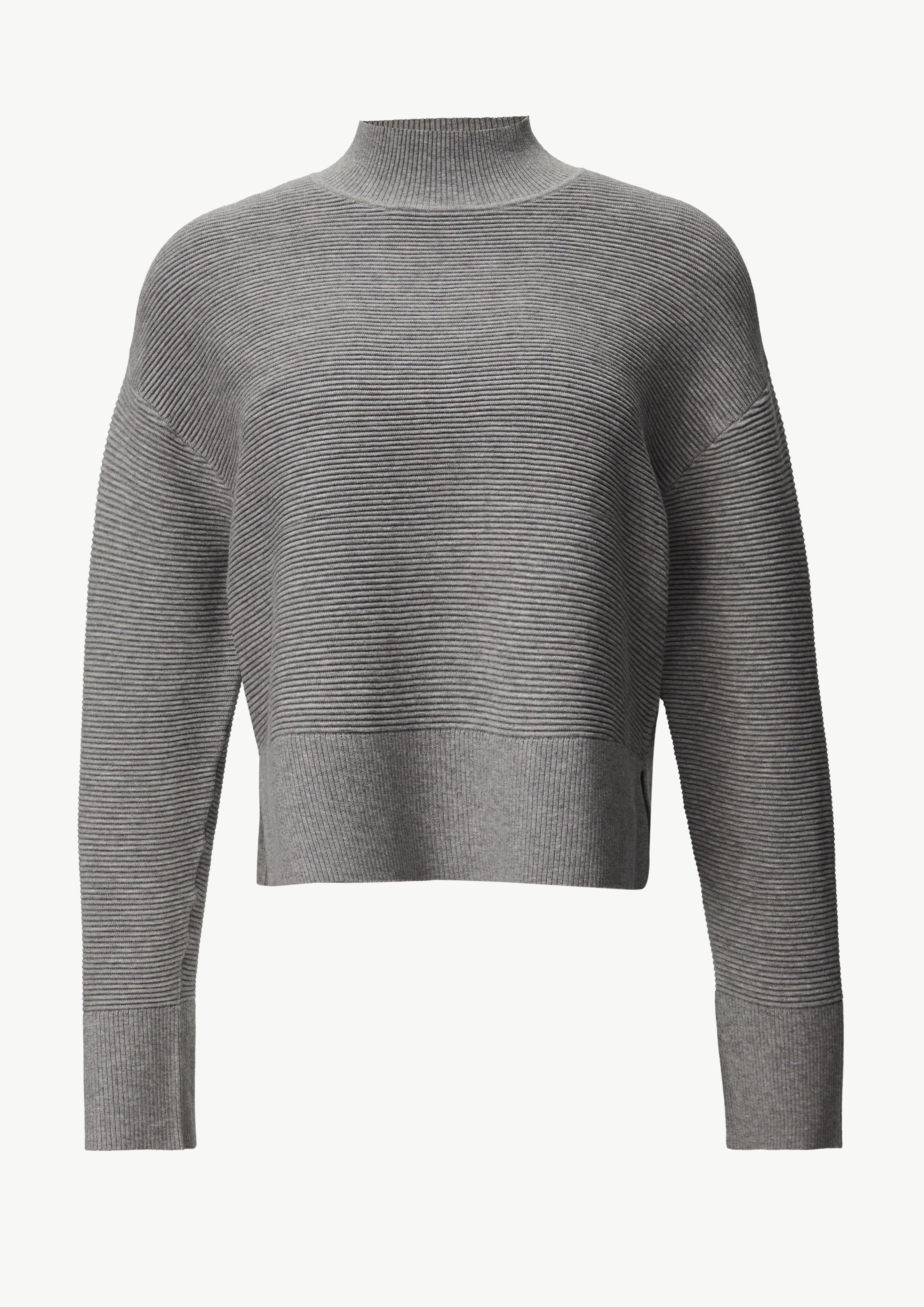 Strickpullover mit Strukturmuster  - graphit
