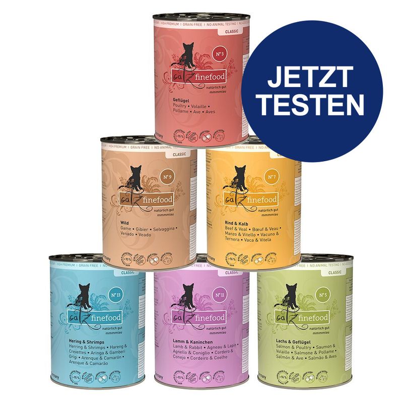 Probierpaket catz finefood 6 x 400 g zu TOP-Preisen