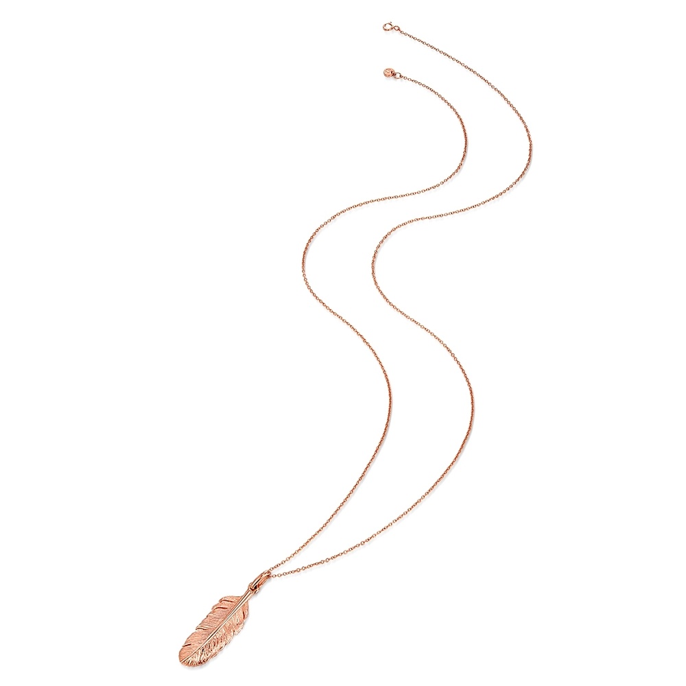 Glanzstücke München Collier en argent Plume Argent sterling en Or rose collier