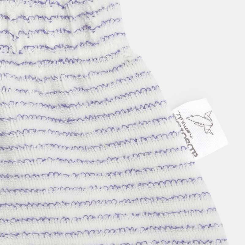 Short bébé en coton éponge bio violet Absorba