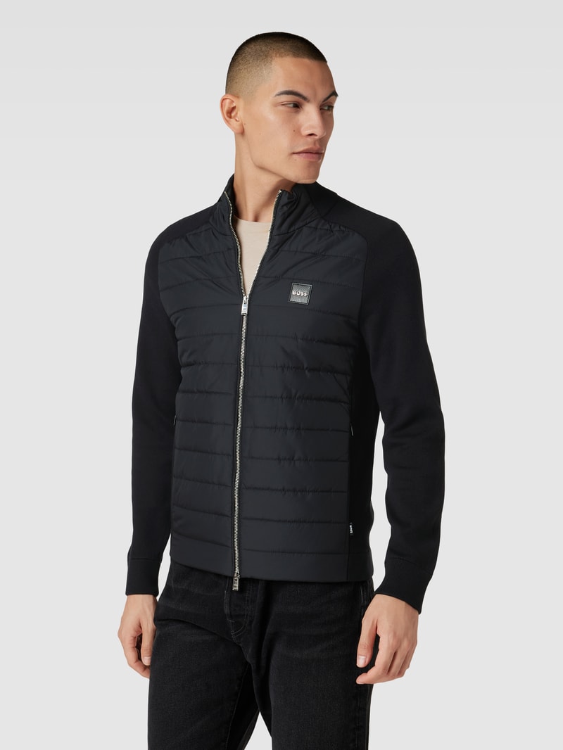 Strickjacke mit Zweiwege-Reißverschluss Modell 'Medesimo' in schwarz