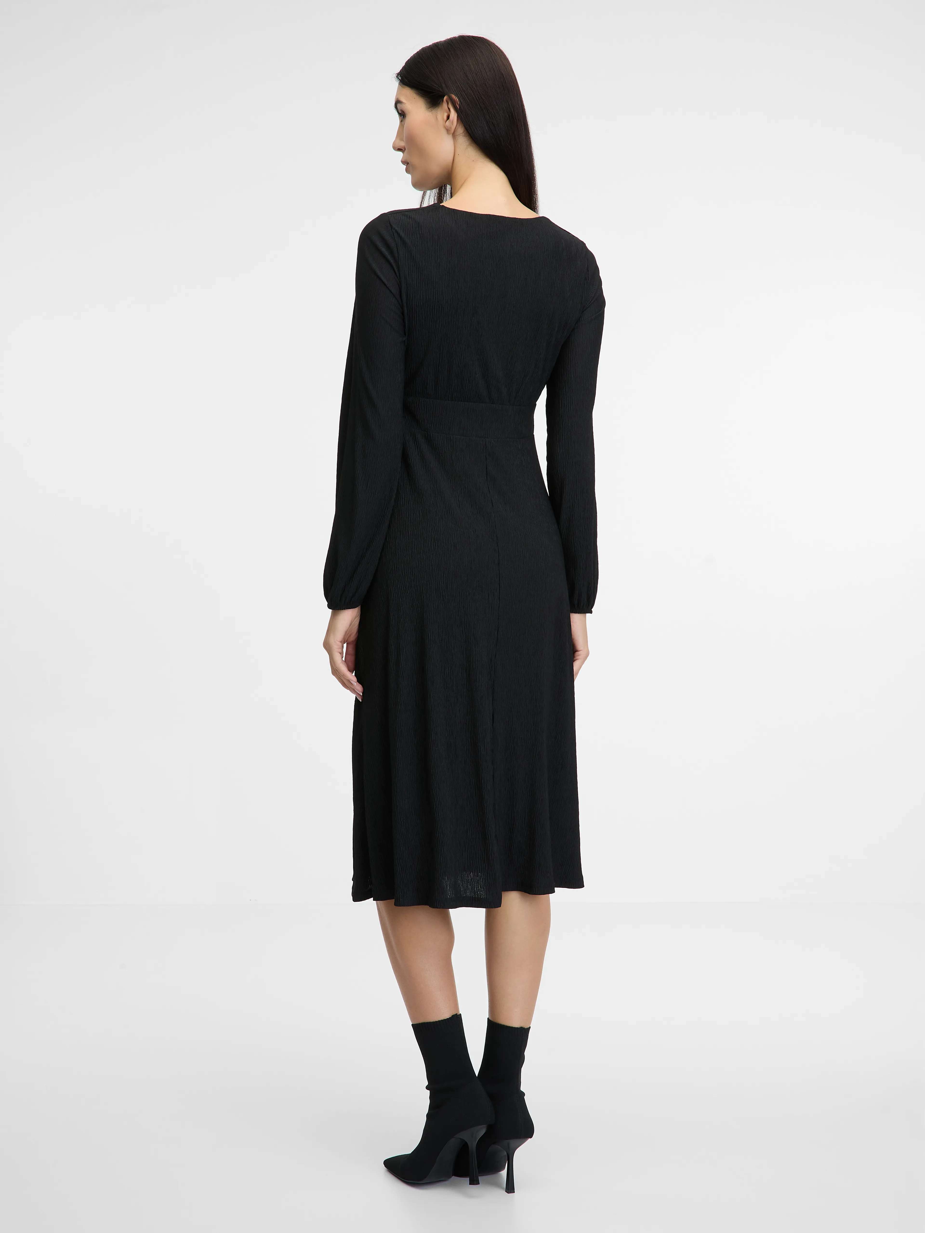Schwarzes Damen-Midikleid ORSAY