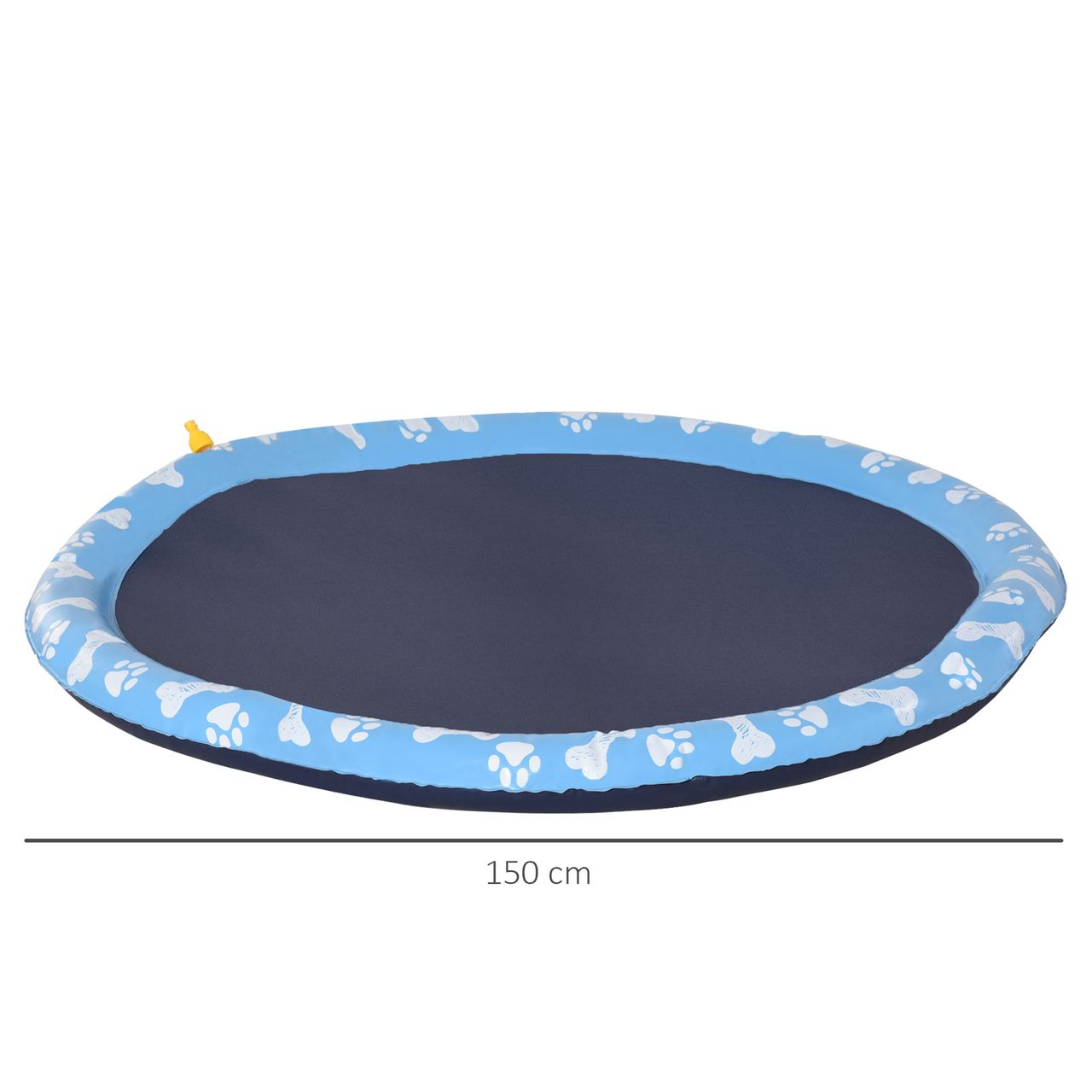 PawHut 150 cm Splash Sprinkler Pad für Hunde Spritz Anti-Rutsch Outdoor PVC