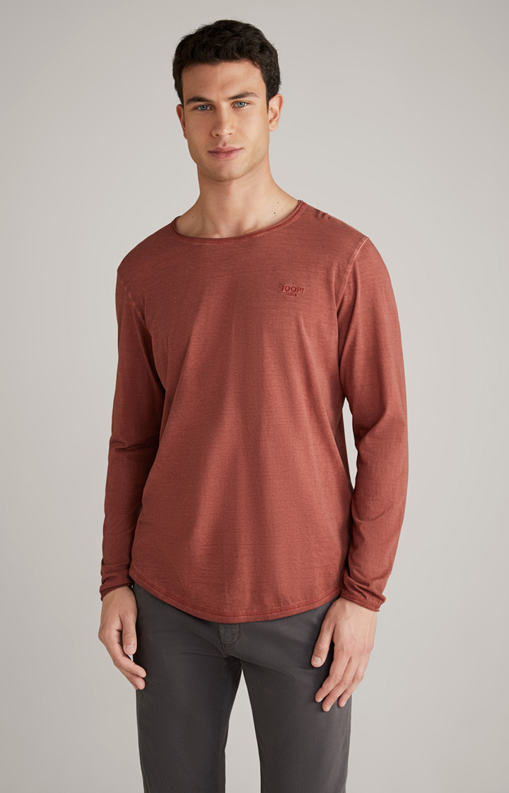 Longsleeve Carlos in Rostrot meliert