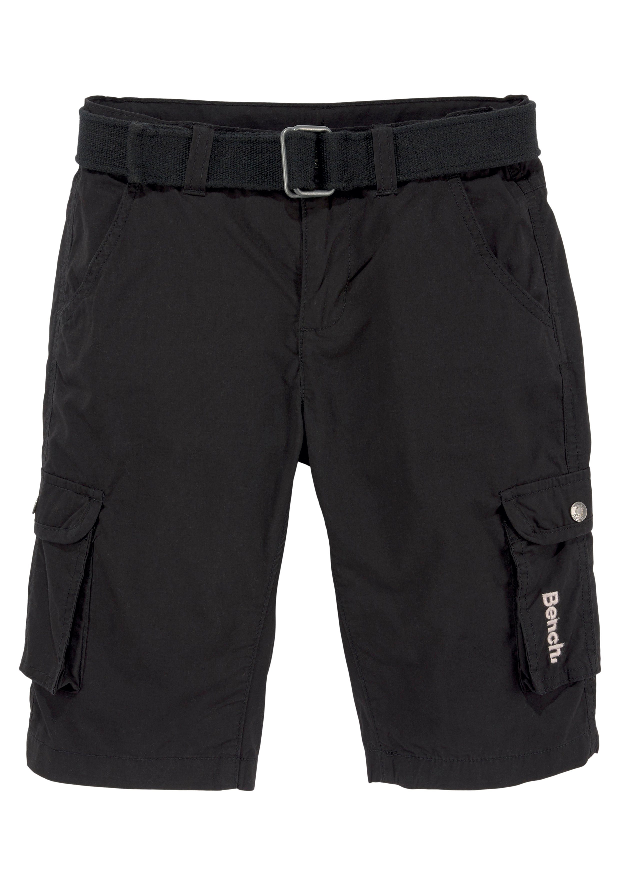 Bench. Bermudas (Set, 2-tlg., mit Gürtel) mit vielen Taschen und Gürtel