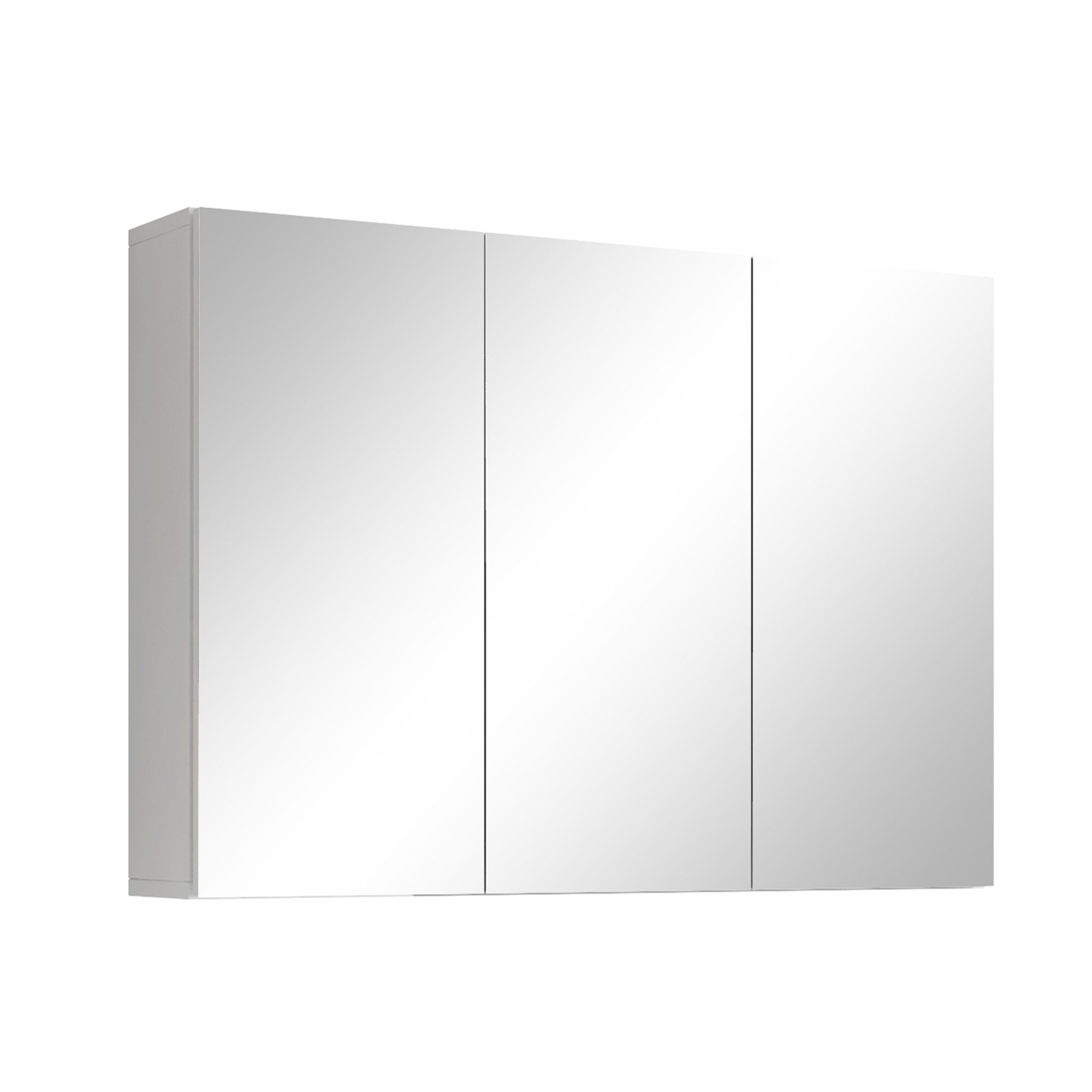 inter Badmöbel-Set Badezimmermöbel Komplettes Badmöbel Set Prag 5 tlg. Hochglanz Weiss