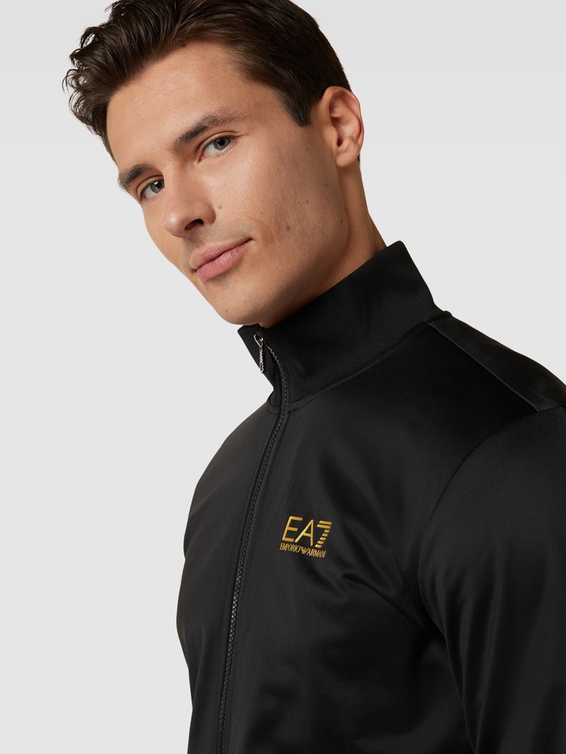 Sweatanzug mit Label-Details in schwarz