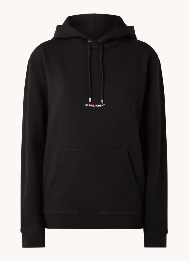 Felpa con cappuccio con logo Saint Laurent
