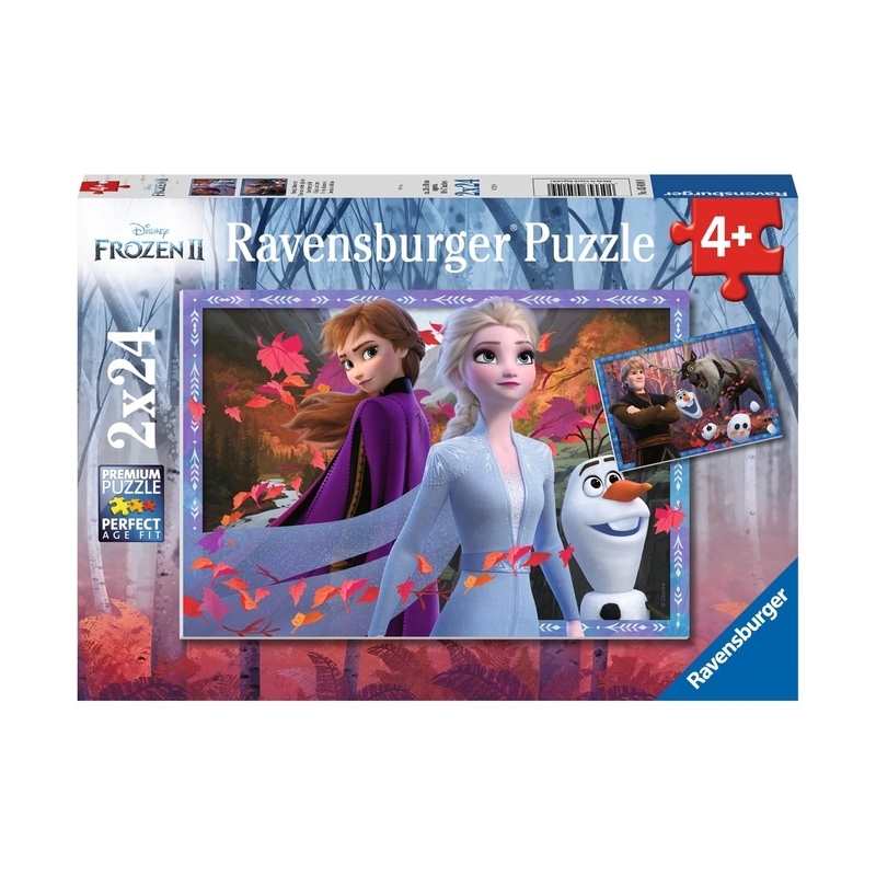 Puzzles Vers des contrées glacées DS La Reine des Neiges2 2x 24 pièces