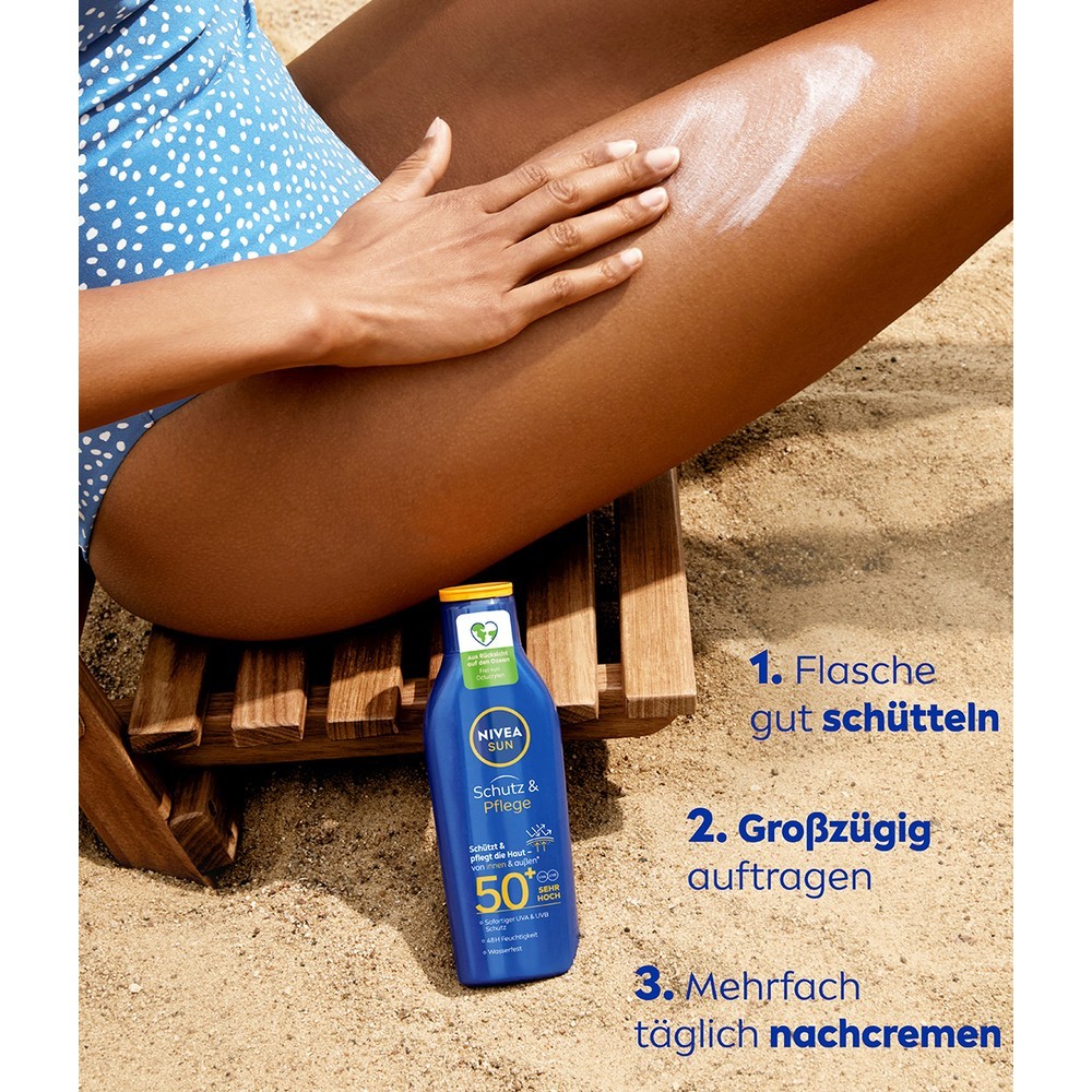 Schutz und Pflege Sonnenmilch