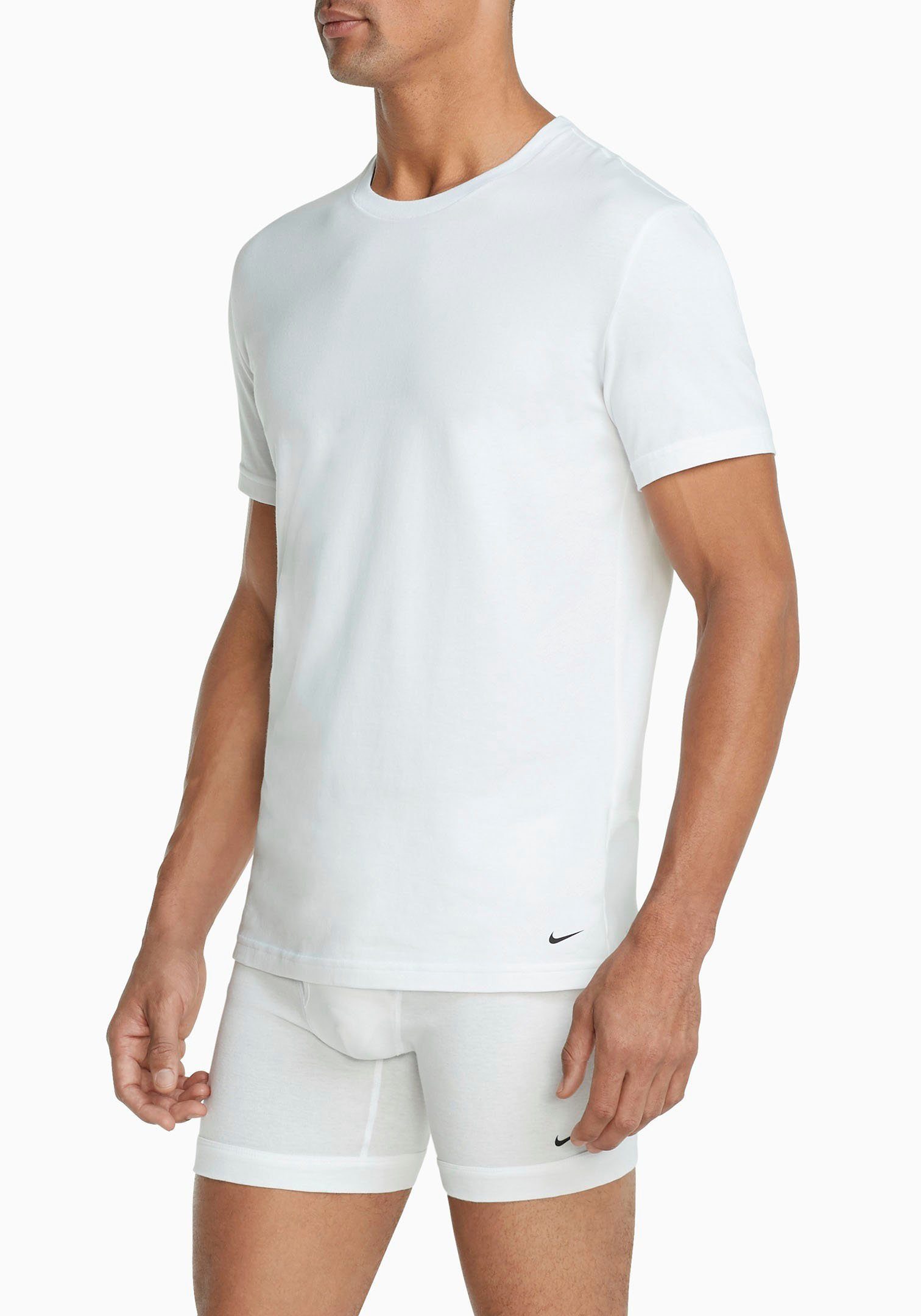 NIKE Underwear Rundhalsshirt (2er-Pack) aus elastischer Qualität