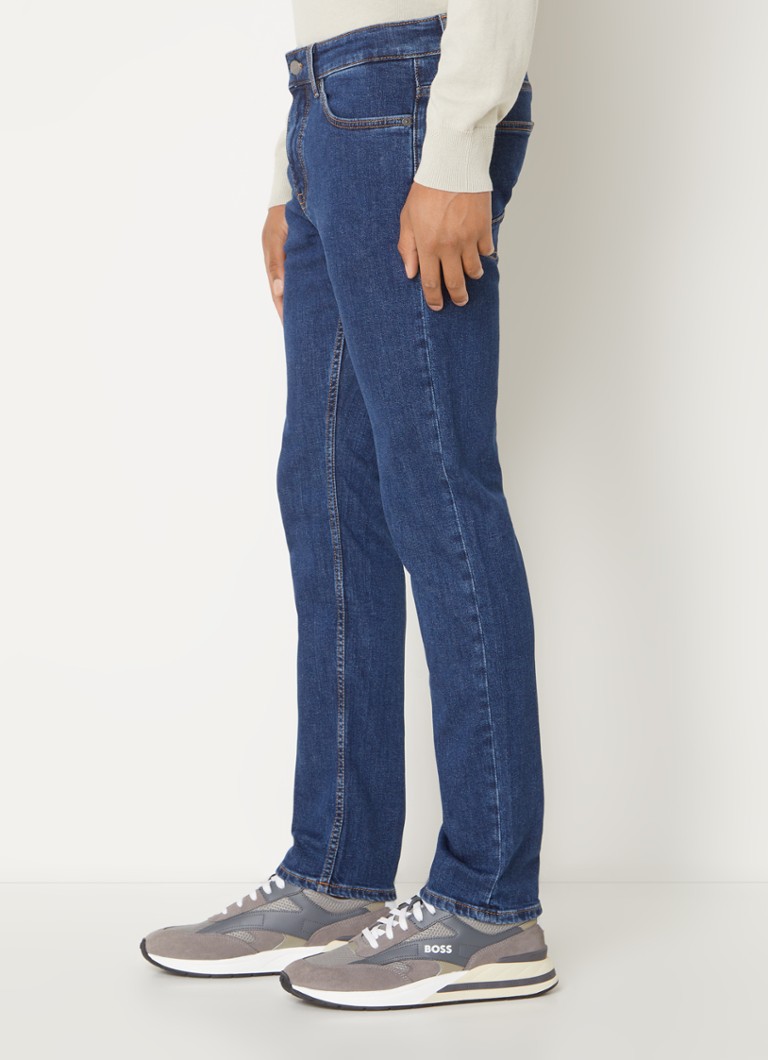 Blugi Hugo Boss Delaware Slim-Fit, Decolorare Închisă
