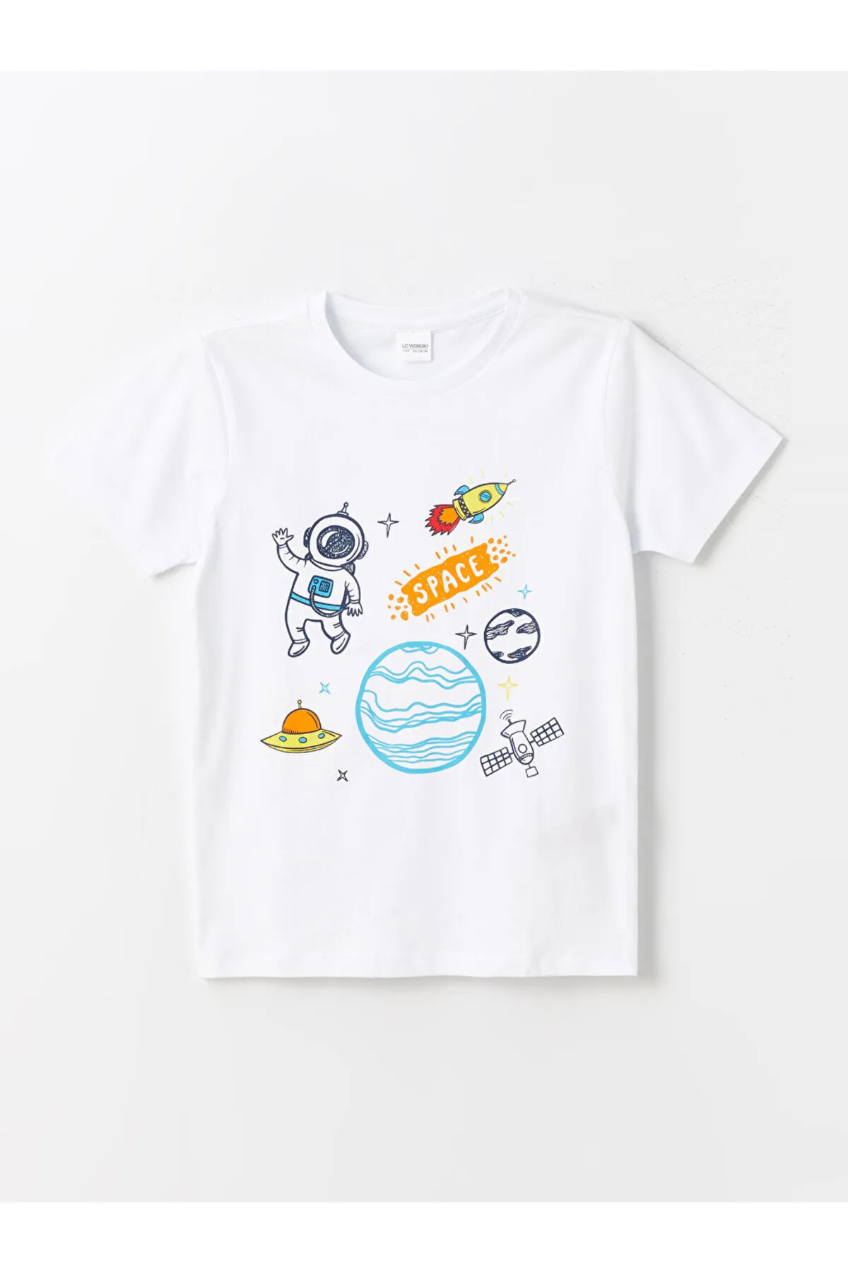 LC Waikiki  Bedrucktes Jungen-Pyjama-Set mit Rundhalsausschnitt und kurzen Ärmeln, 2-teilig