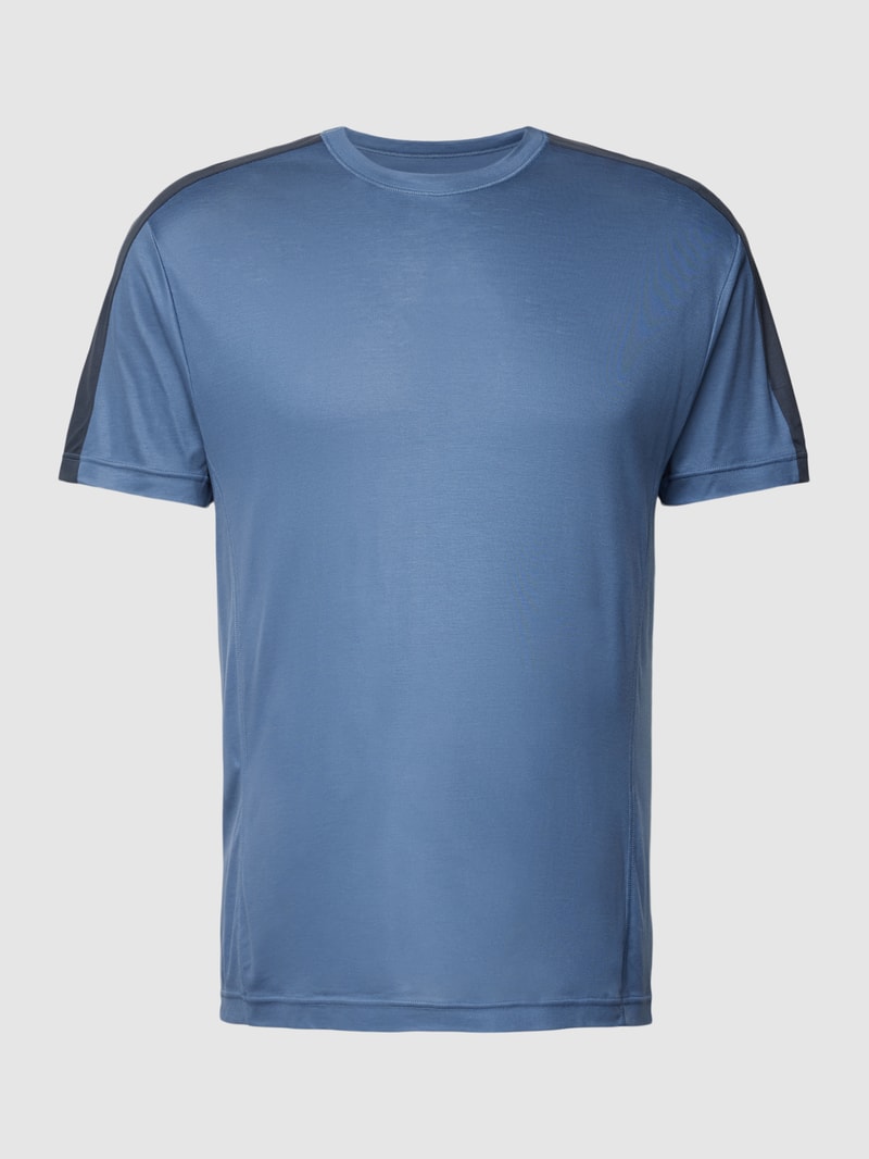 Pyjama-Oberteil mit Rundhalsausschnitt Modell 'Cooling' in blau