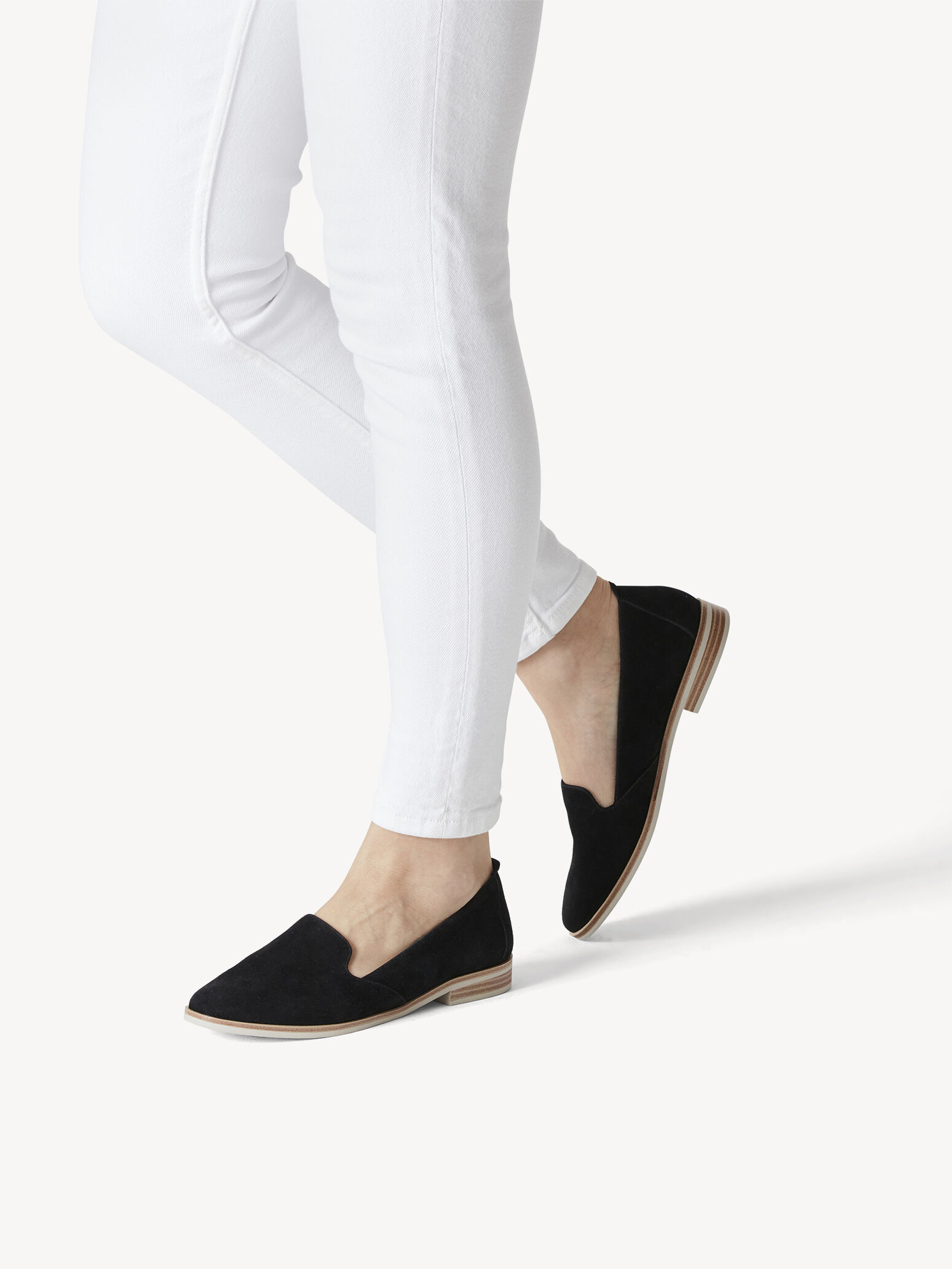 Slipper en cuir - noir