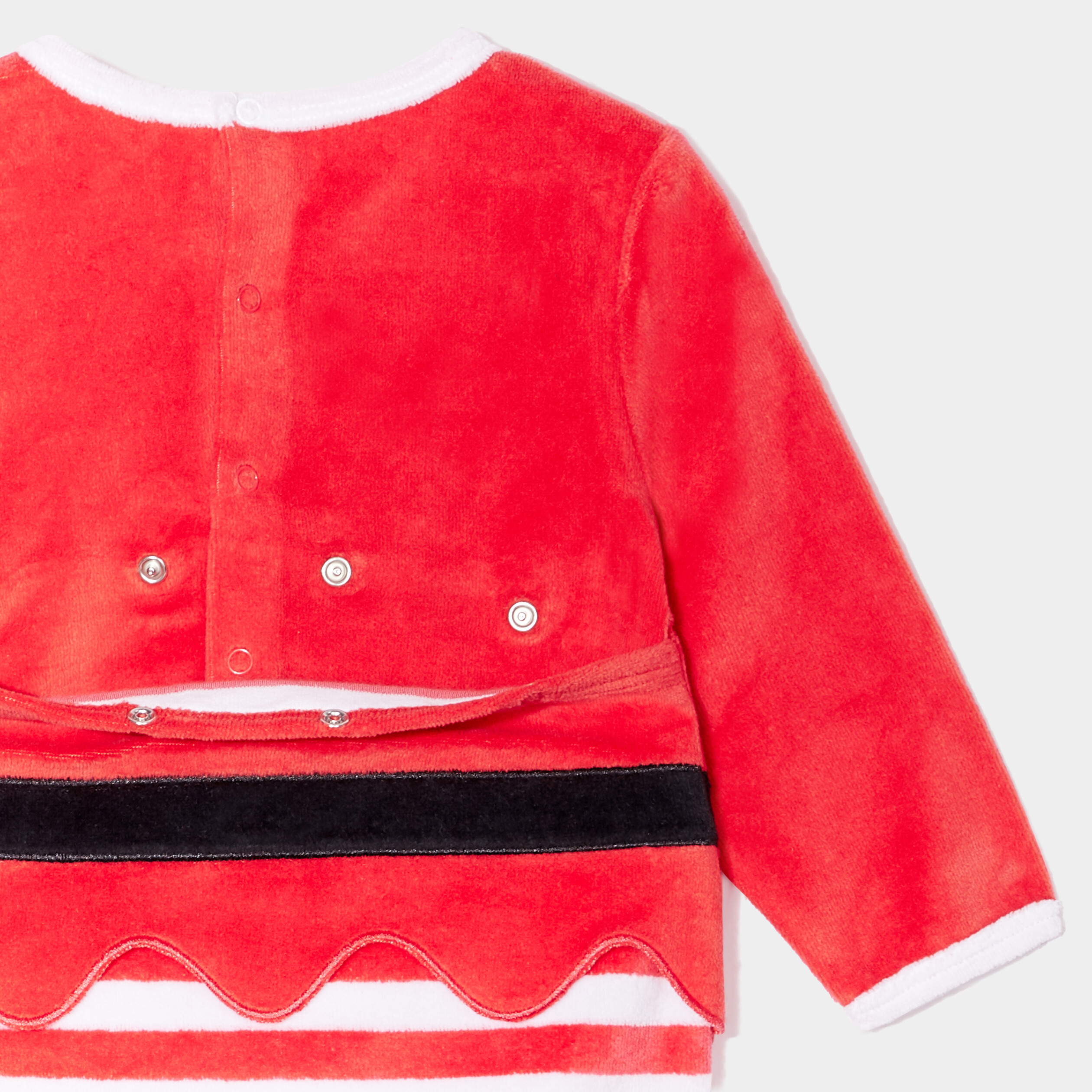 Dors-bien Noël manches longues boutonné rouge bébé | La Halle
