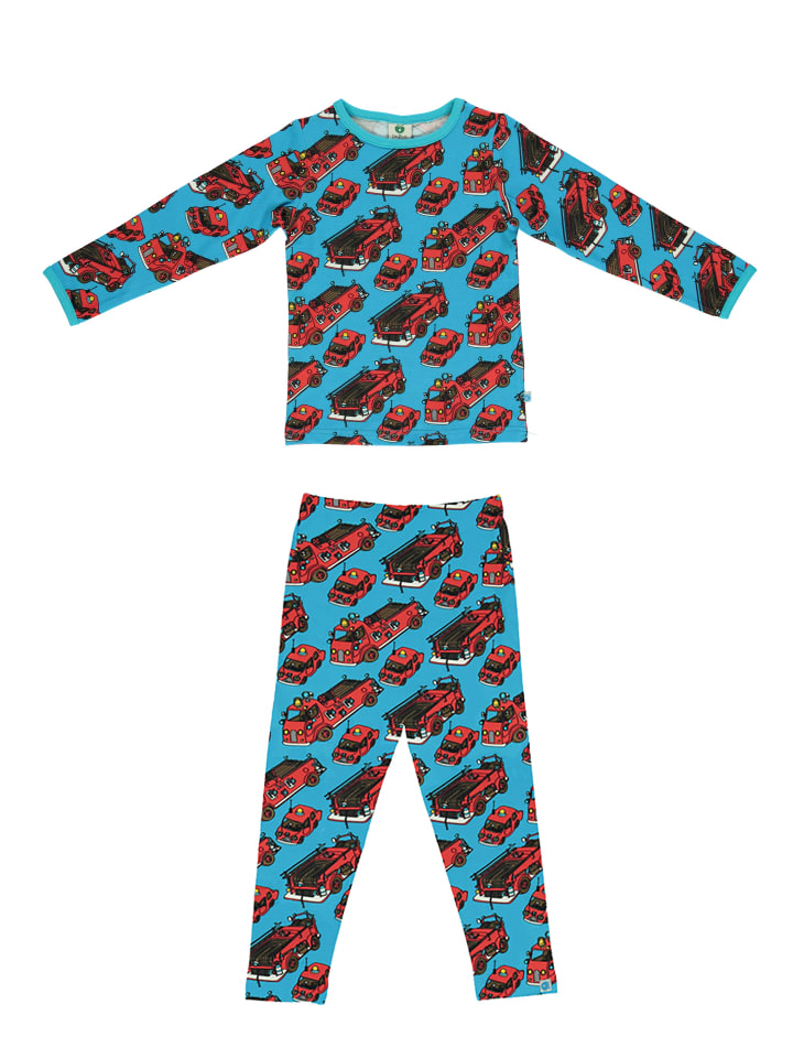 Småfolk Long Sleeves & Legging Set Feuerwehrauto in ocean blue günstig kaufen