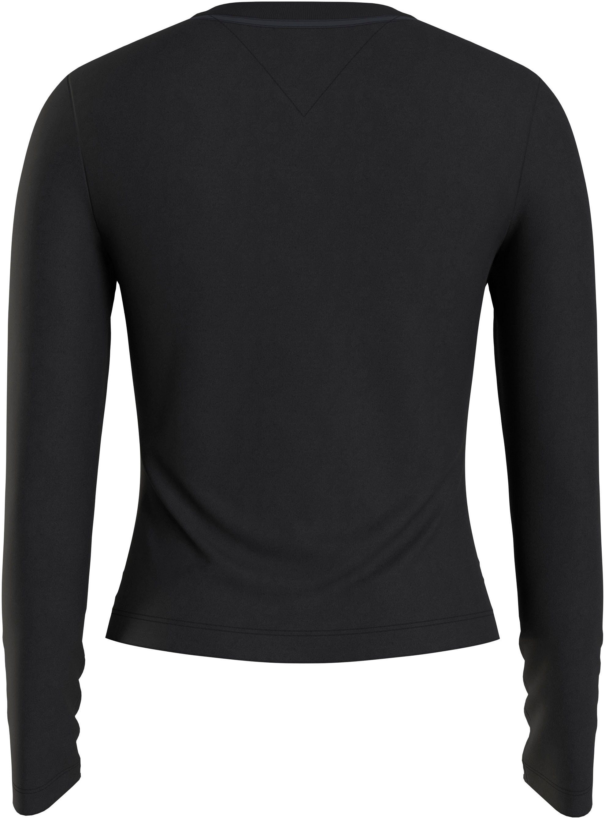 Tommy Jeans Langarmshirt Slim Linear Shirt Longsleeve mit Logostickerei