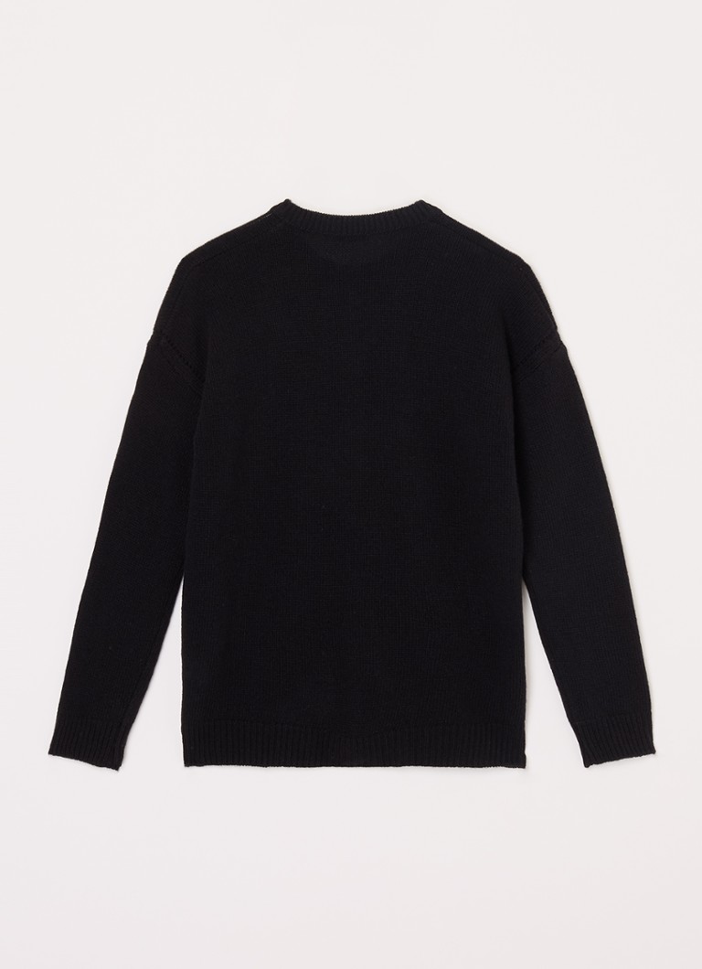 Cardigan Benetton in pregiata maglia mista.
