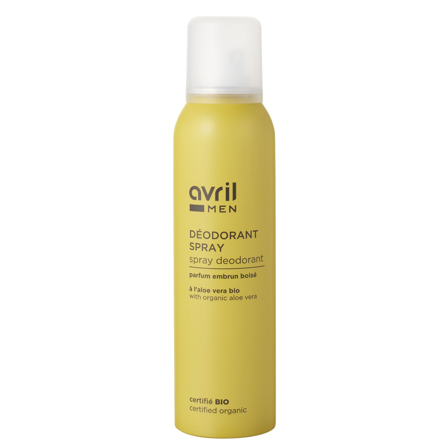 Avril Déodorant Homme - Certifié bio Déodorant spray parfum embrun boisé