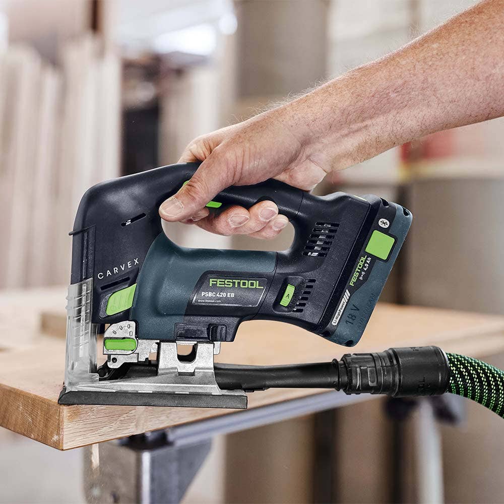 Serra tico-tico FESTOOL 18V PSBC 420 CARVEX com cabo em D, para couro 576530