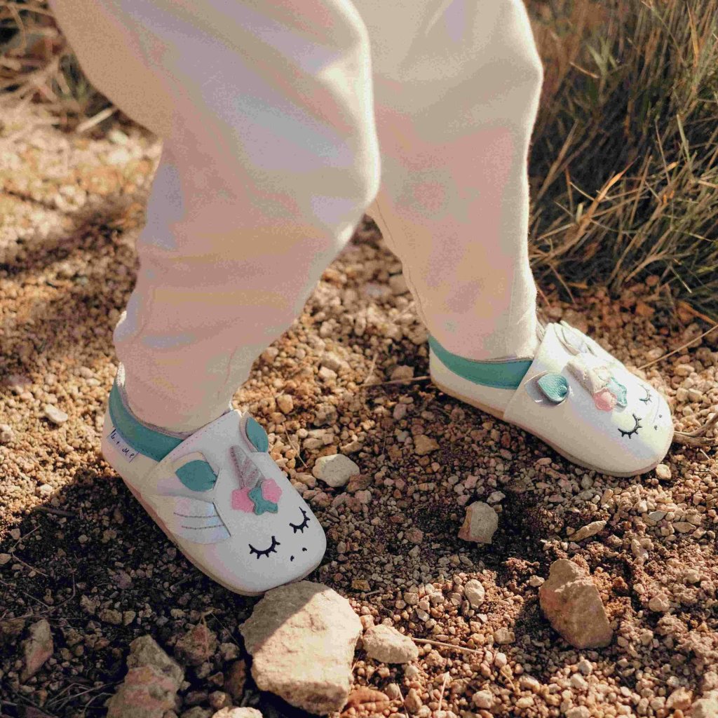 Lait et Miel Licorne Krabbelschuhe mit Einhorn