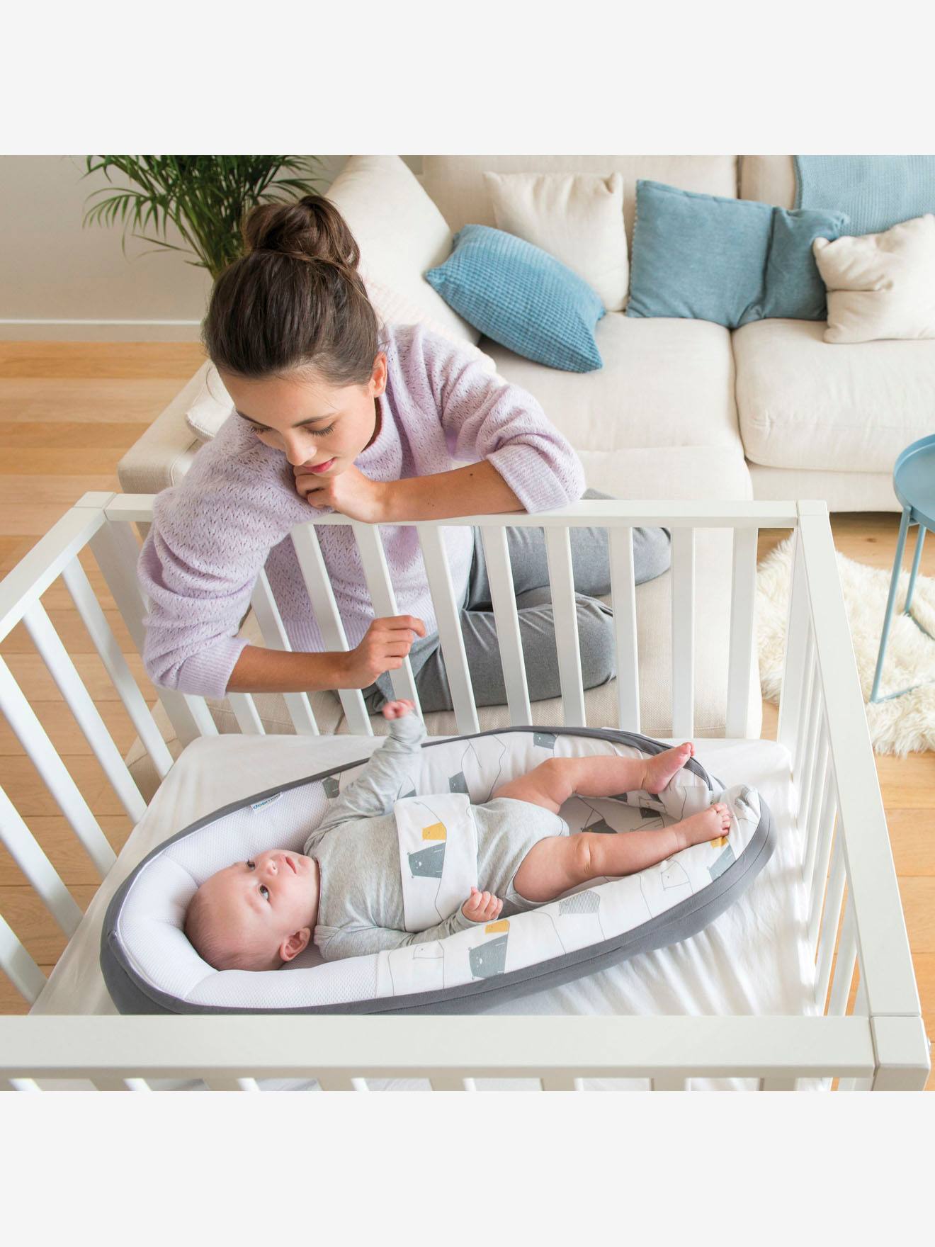 Réducteur de lit évolutif BABYMOOV Doomoo Cocoon gris