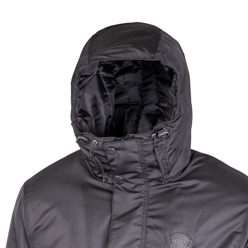 Winterjacke PARKA PVC Logo Ton in Ton