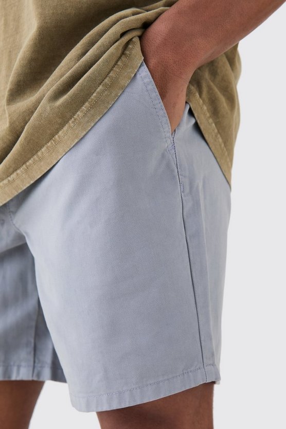 Kurze lockere Shorts in Grau