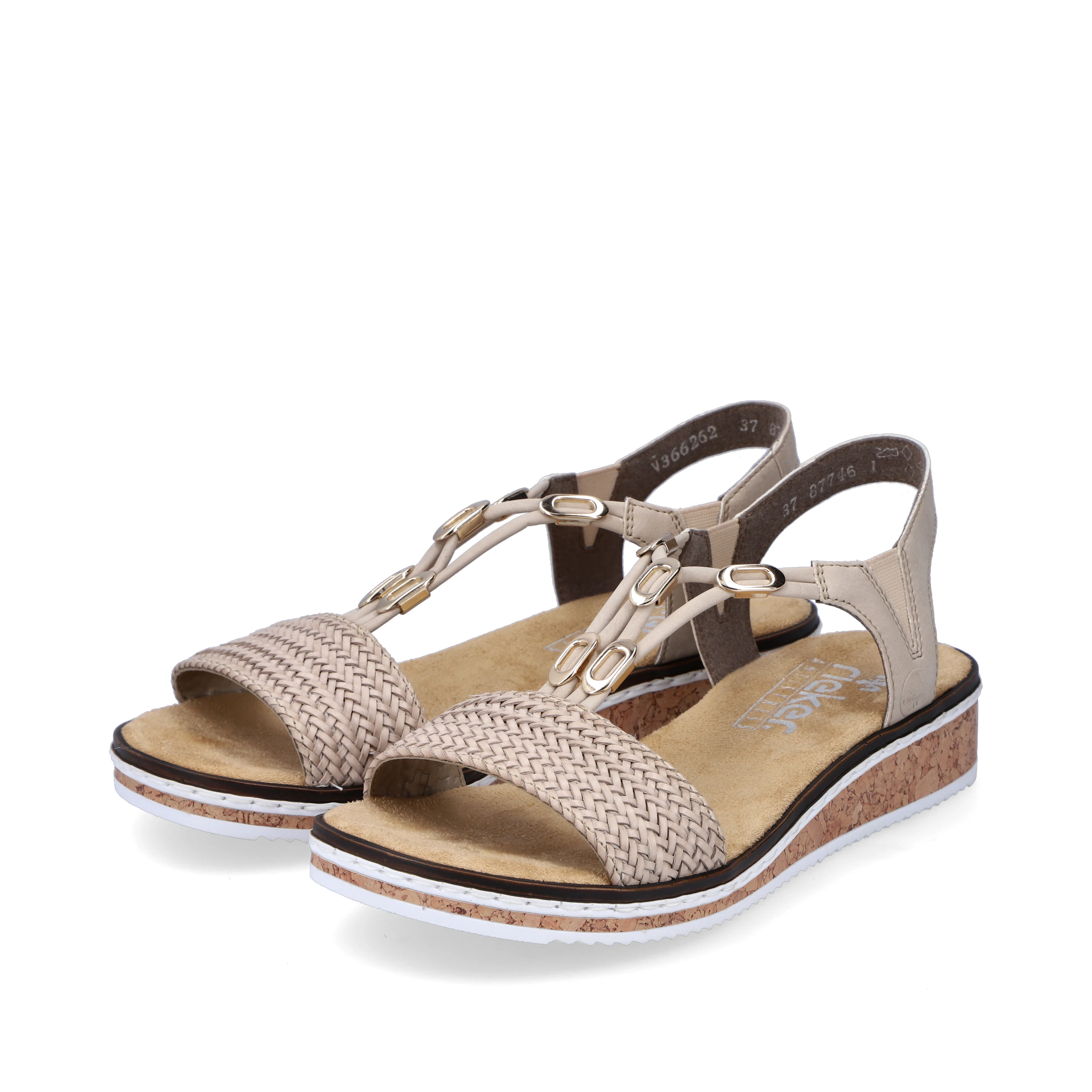 Rieker Damen Keilsandaletten beige