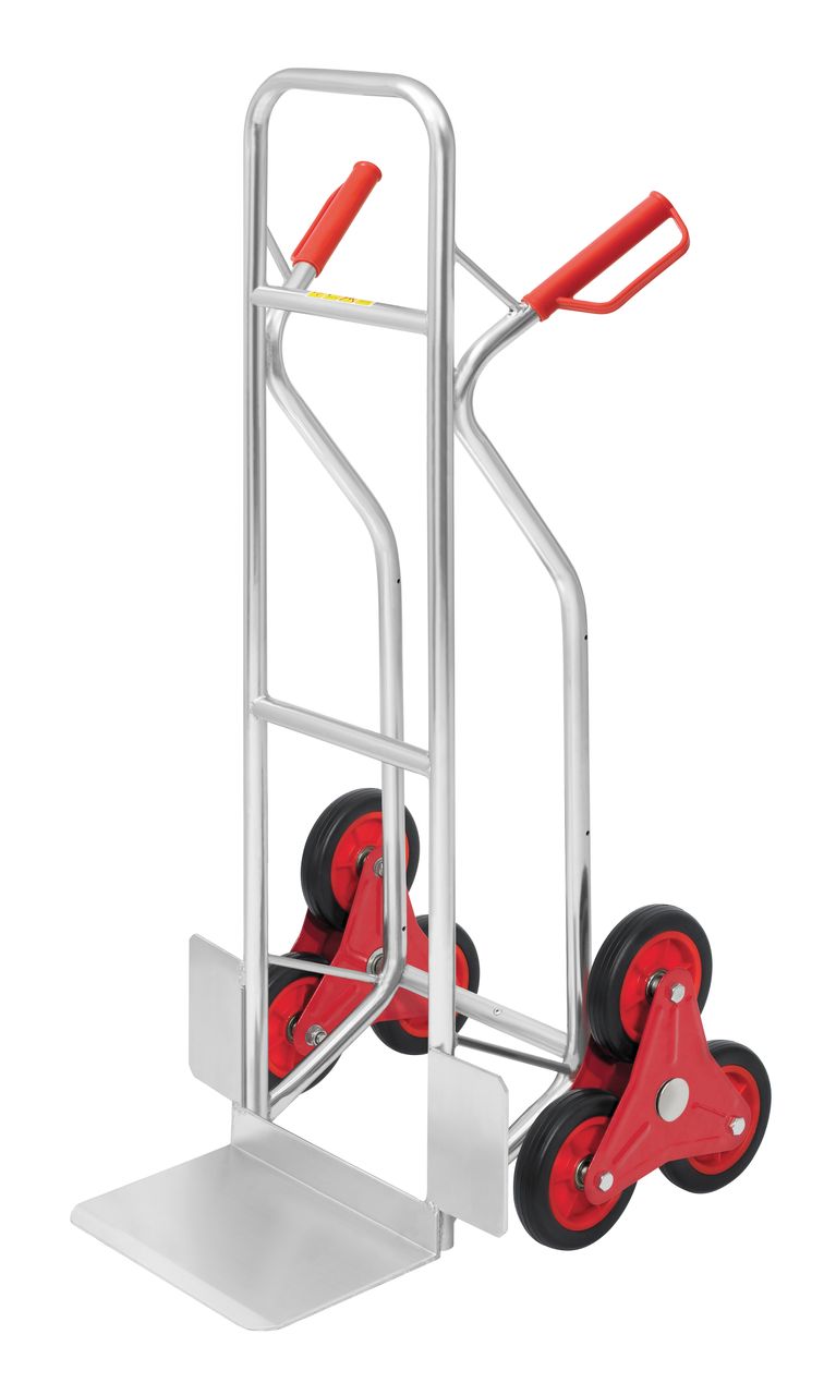 Profi-Bau-Technik ProBauTec Alu Stapelkarre Treppensteiger Sternrad 2x3, Tragkraft 150 kg-