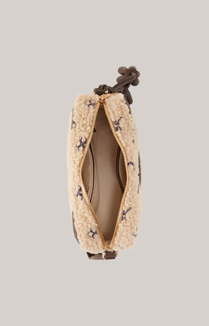Schultertasche Decoro Peluche Cloe in Beige