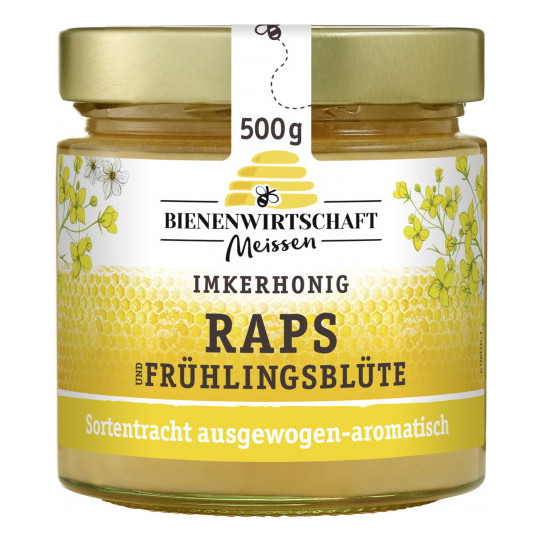 Bienenwirtschaft Honig Raps und Frühlingsblüte 500G