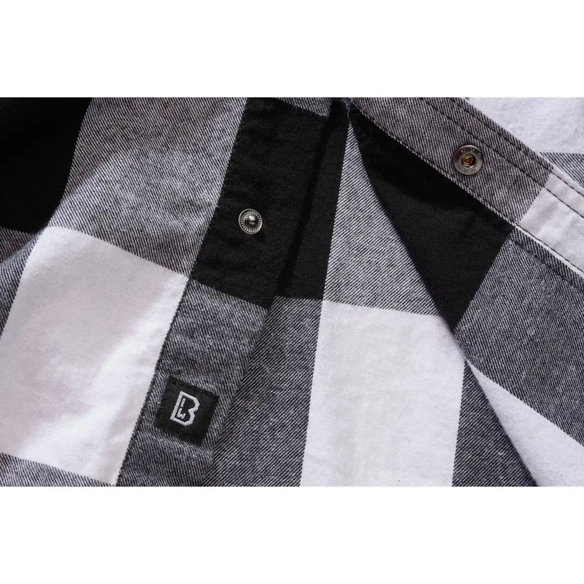 Checkshirt ärmellos weiß-schwarz