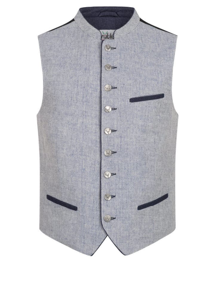 Nübler Trachtengilet Kajetan in Blau günstig kaufen