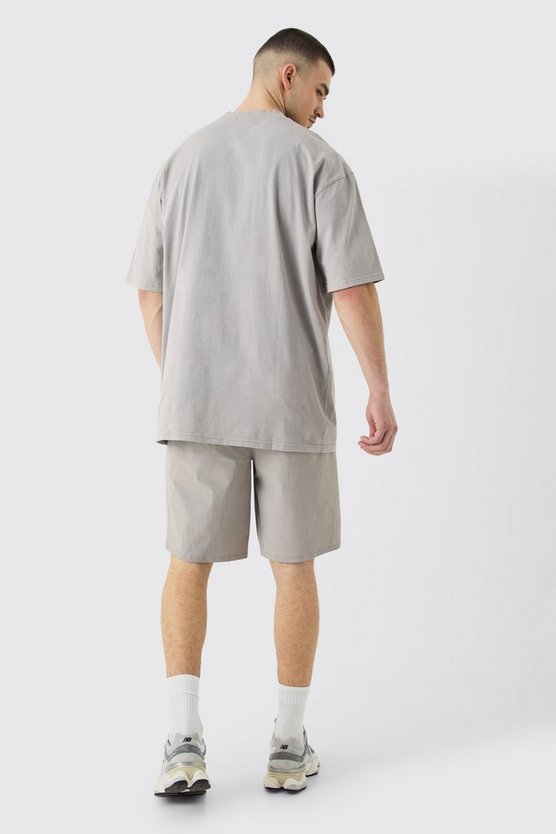 Tall Nylon-Shorts mit elastischem Bund
