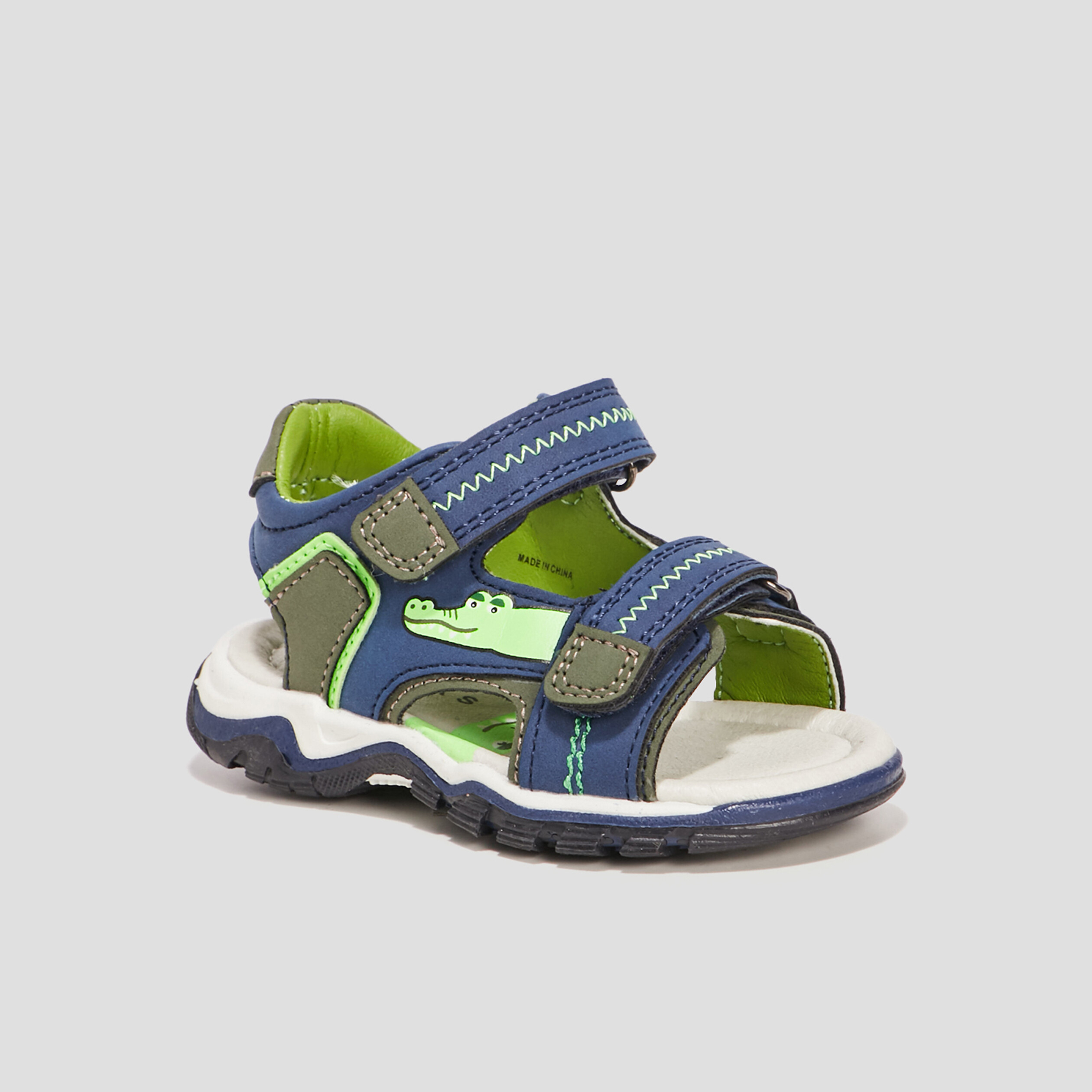 Sandales à scratchs Creeks bleu marine bébé garçon | La Halle