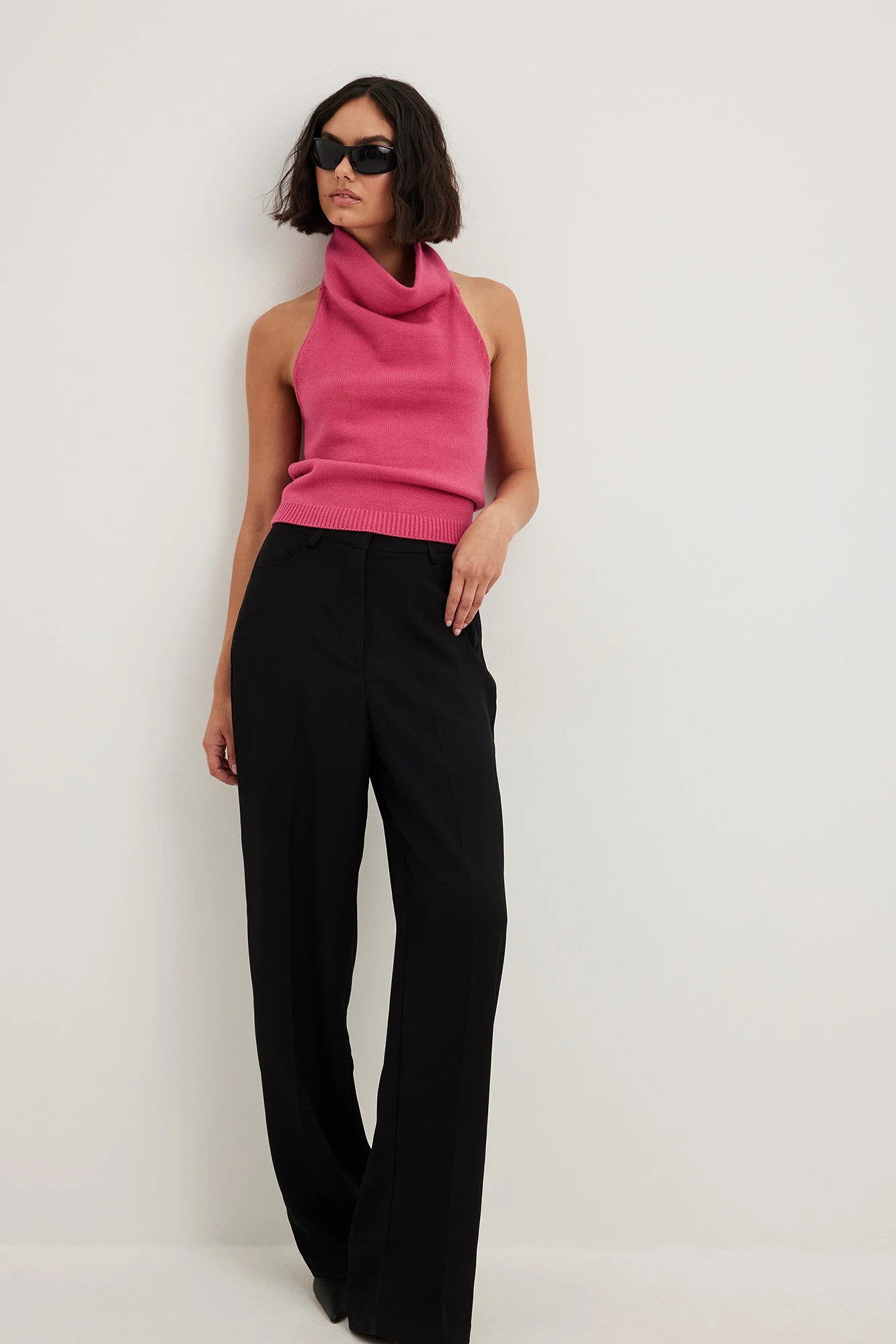 Feingestricktes Neckholder-Top