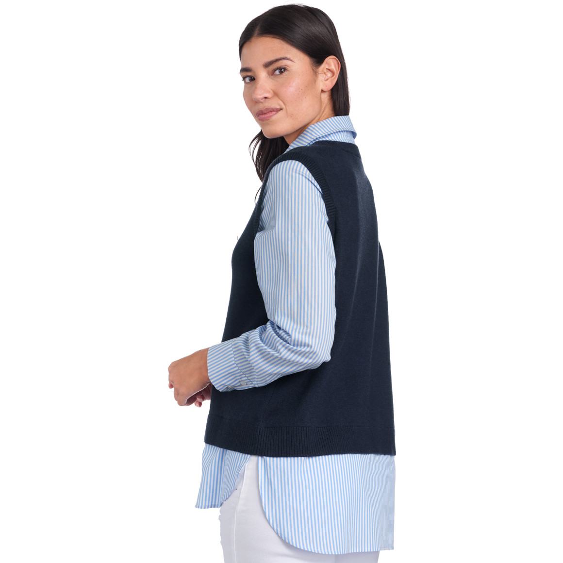 Damen Strickpullunder im Layer-Look