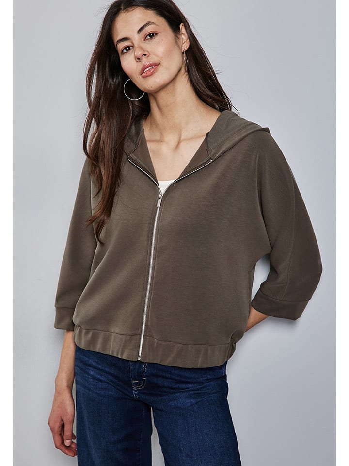 Street One Sweatjacke in Braun günstig kaufen