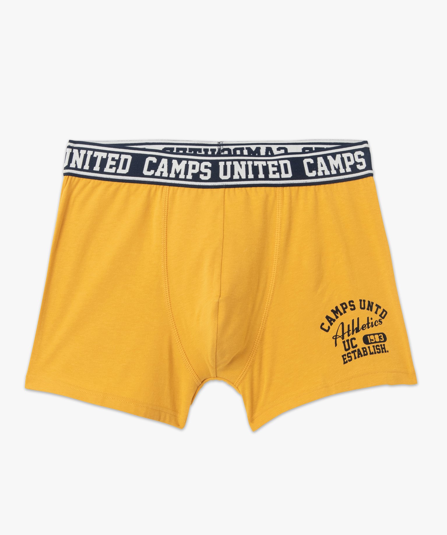 Boxer en coton extensible imprimé homme - Camps United jaune | GEMO