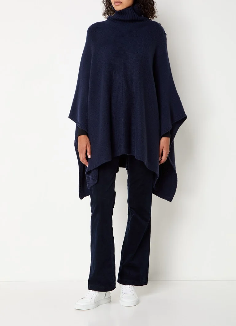 Zadig&Voltaire Hienoneulottu kashmirponcho poolokauluksella