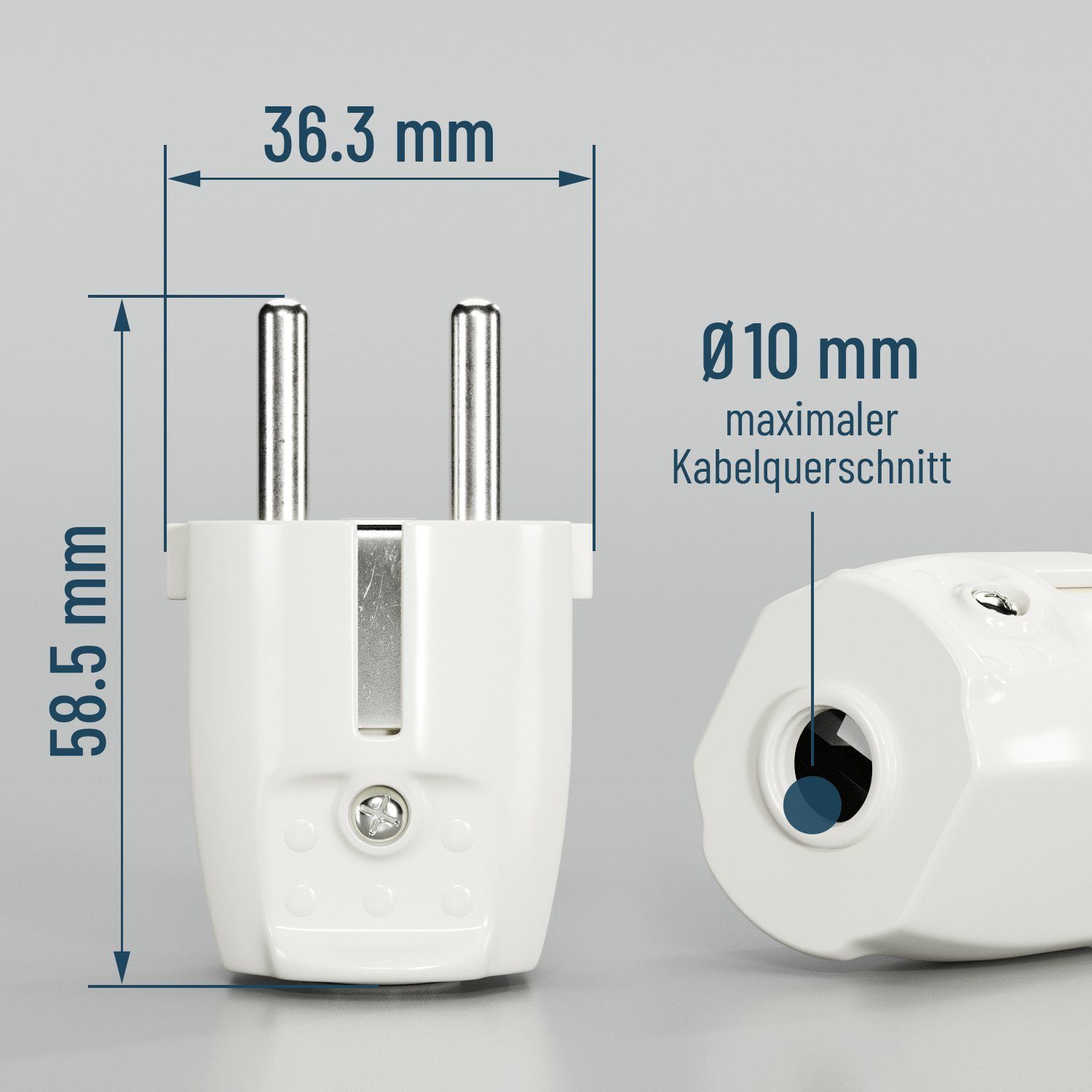 greate. Steckdose 6x Schutzkontakt Stecker - Schutzkontaktstecker - IP20 Schuko Stecker, 1-St.