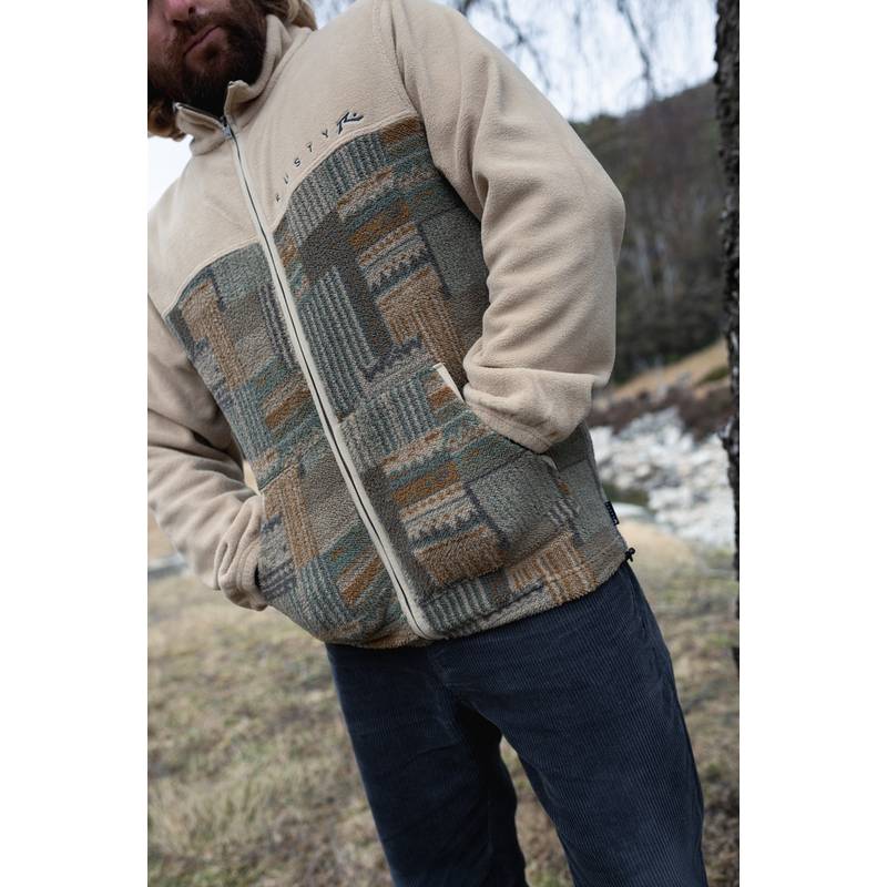 RUSTY SHAG PANELED FULL ZIP FLEECE Fleecejacke Herren