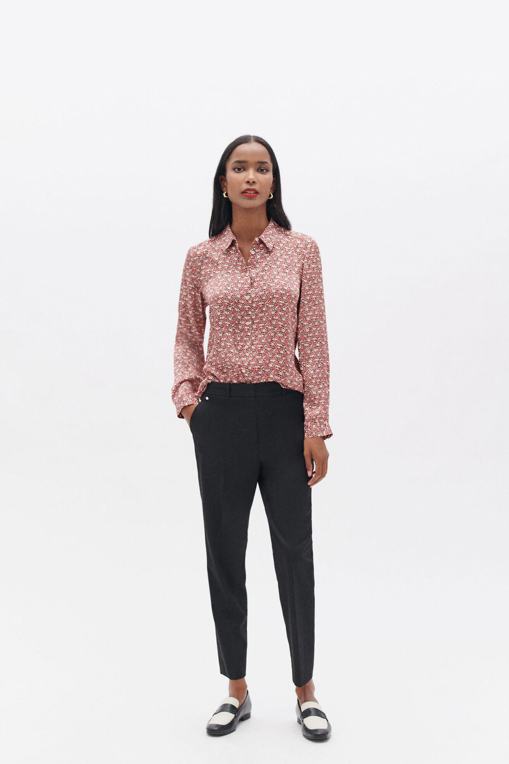 Pantalon pcesar noir femme