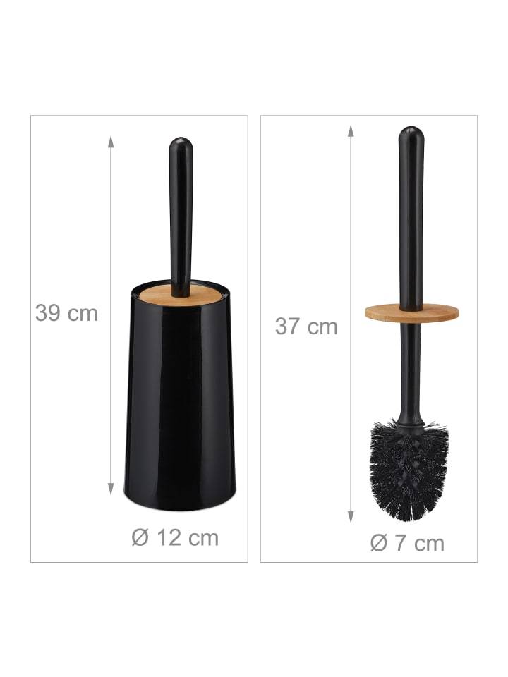 relaxdays Toilettenbürste in Schwarz günstig kaufen onesize