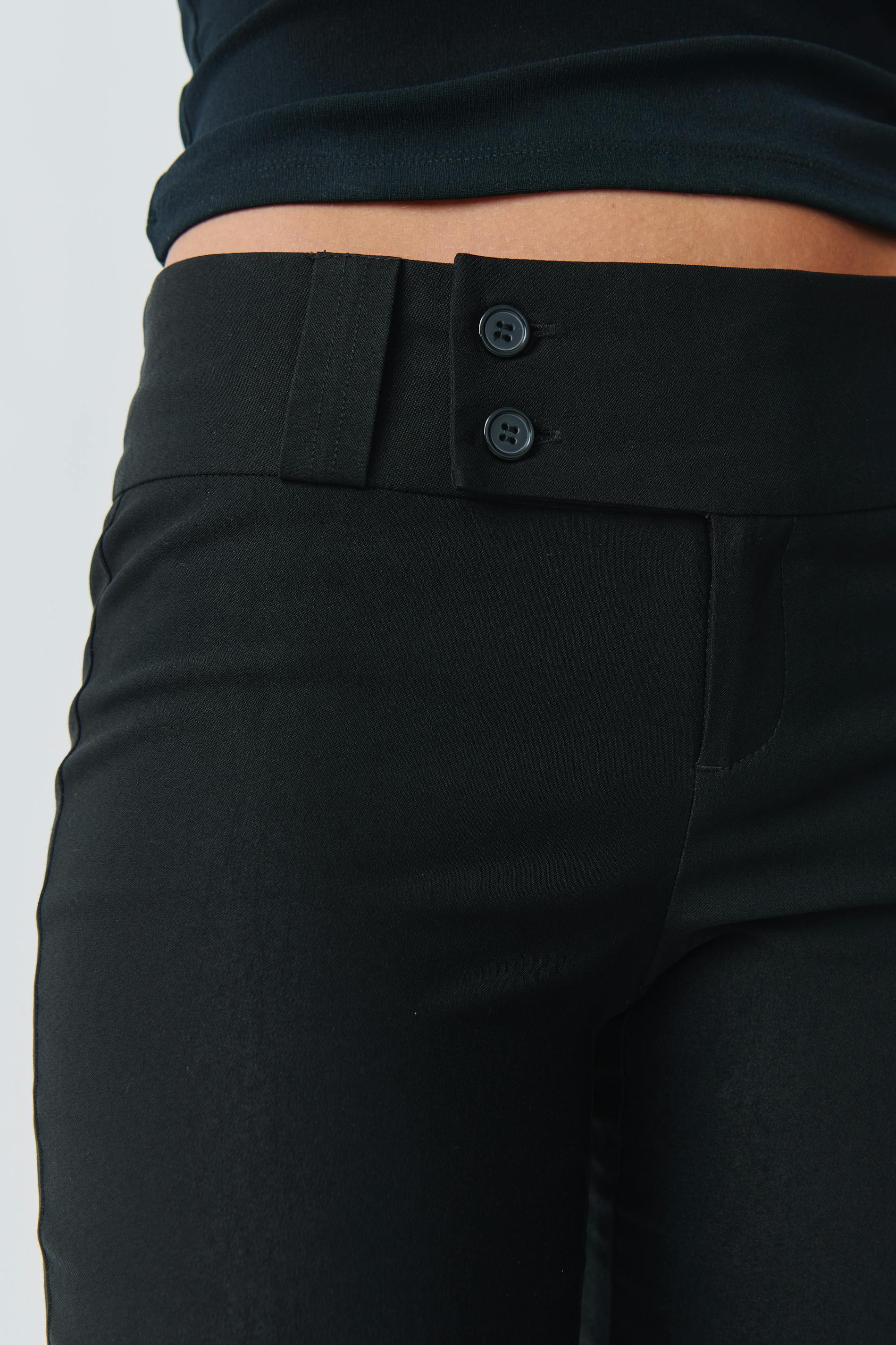 Low rise bootcut trousers