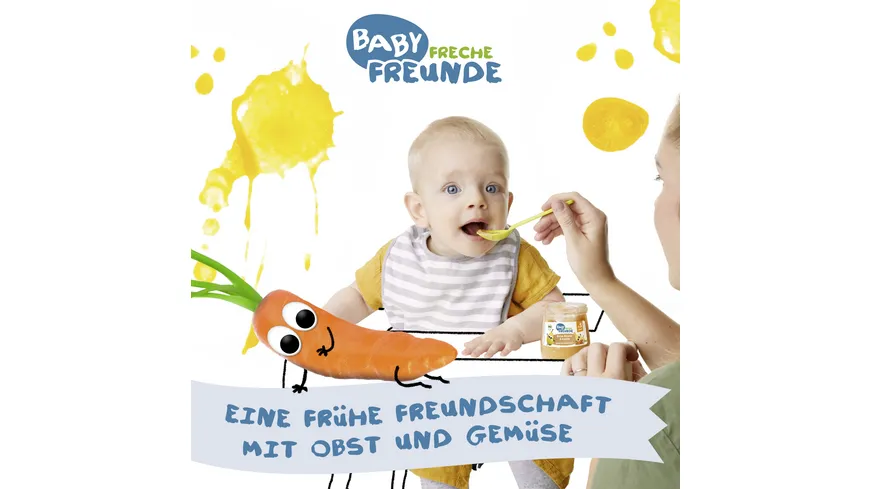Freche Freunde Bio Gläschen Birne, Banane & Karotte 120 g