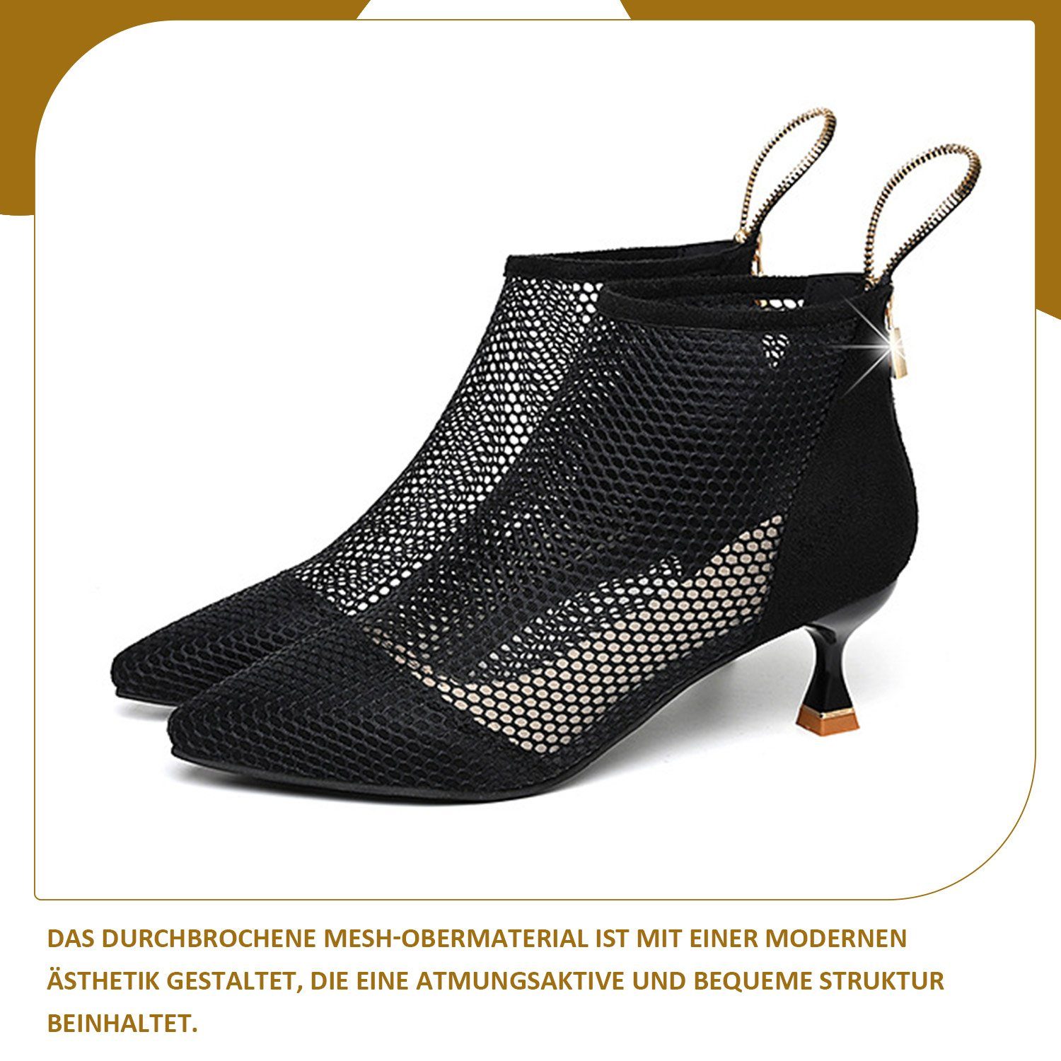 Daisred High Heels Tanzstiefel Stiefeletten Schaftsandalen Tanzschuhe Pumps